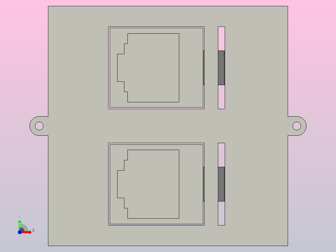 布线板插入件RJ45前视图