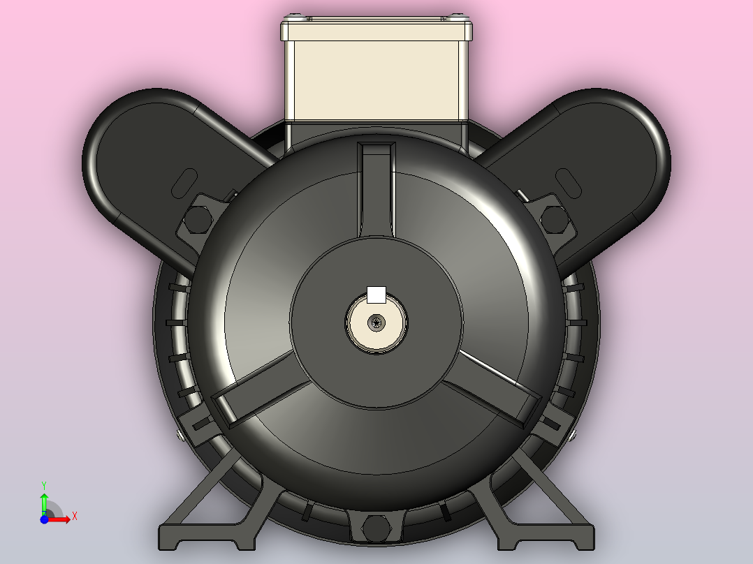 2HP单相电动机前视图