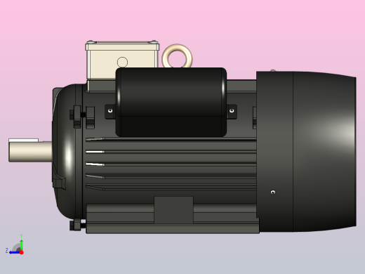 2HP单相电动机右视缩略图