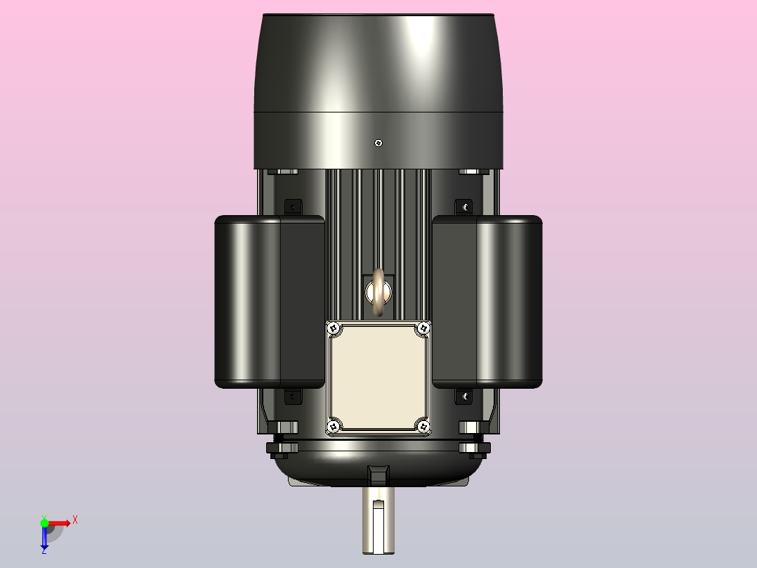 2HP单相电动机俯视图