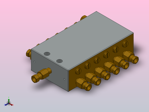 CV型单一循环分配器[CV-12 6 6]正等轴测缩略图