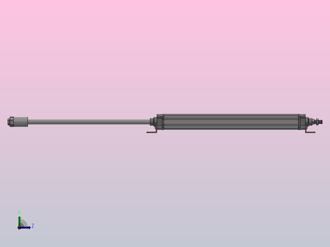 SEJ双轴复动行程可调型气缸SEJ 50×500-50-S左视图