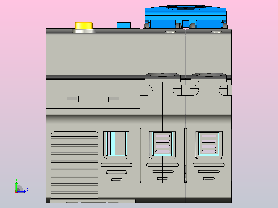 NB7LE-63&amp;1P&amp;N&amp;剩余电流动作断路器三维模型202307左视图
