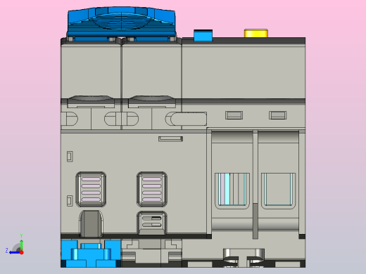 NB7LE-63&amp;1P&amp;N&amp;剩余电流动作断路器三维模型202307右视缩略图