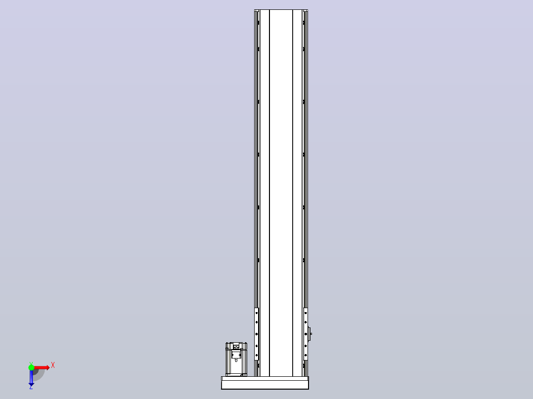 日规模组半封闭丝杆TPA-HNR-202D-2510C-L1050-ML-C-P75-N3俯视图