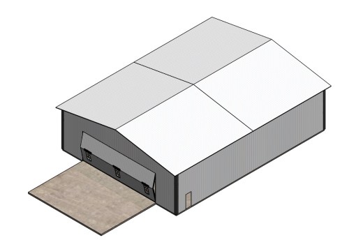 60英尺x 80ft英尺钢结构建筑机库缩略图