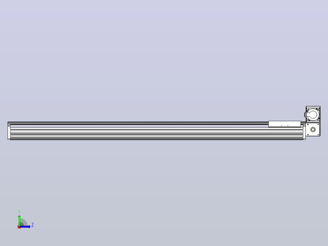 皮带直线轴半封闭可选导轨TPA-HNB-202D-140-L1500-RU-C-P75-N3左视图