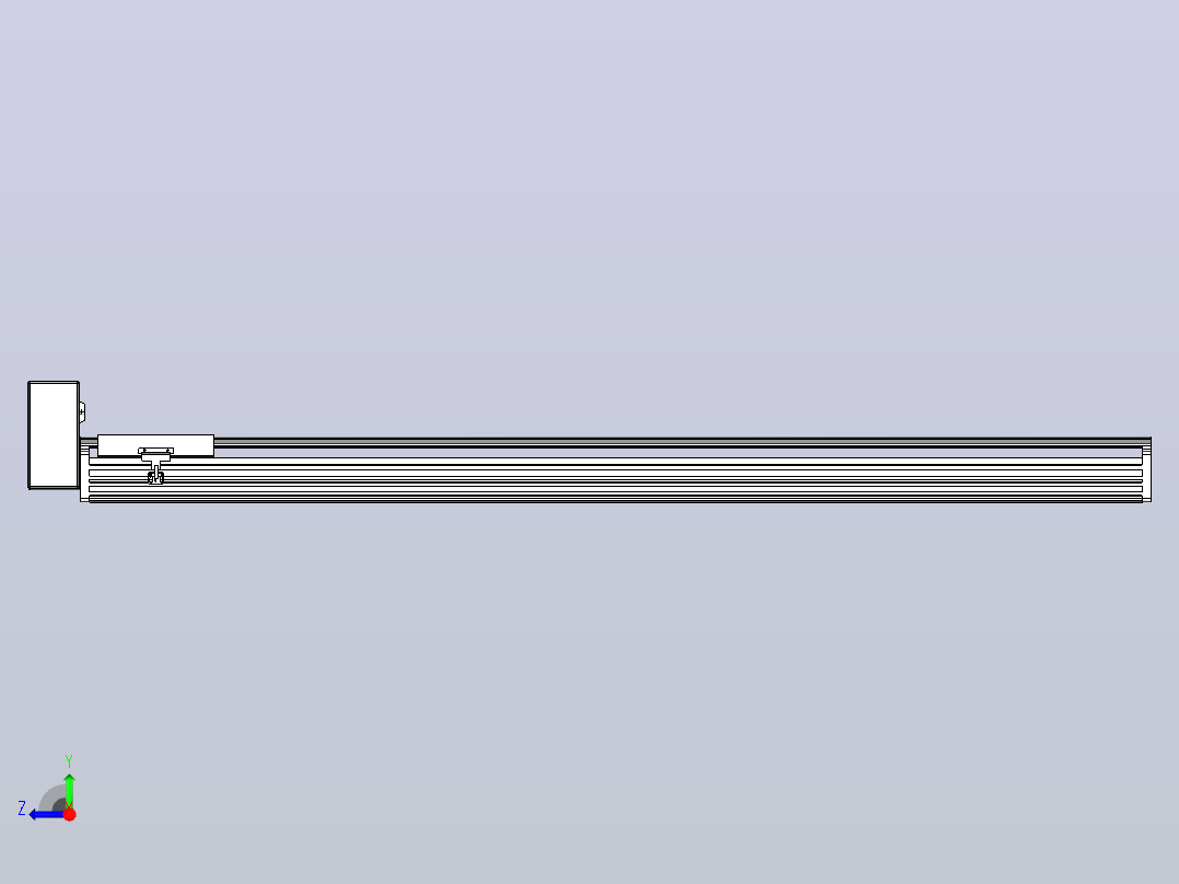 皮带直线轴半封闭可选导轨TPA-HNB-202D-140-L1500-RU-C-P75-N3右视图