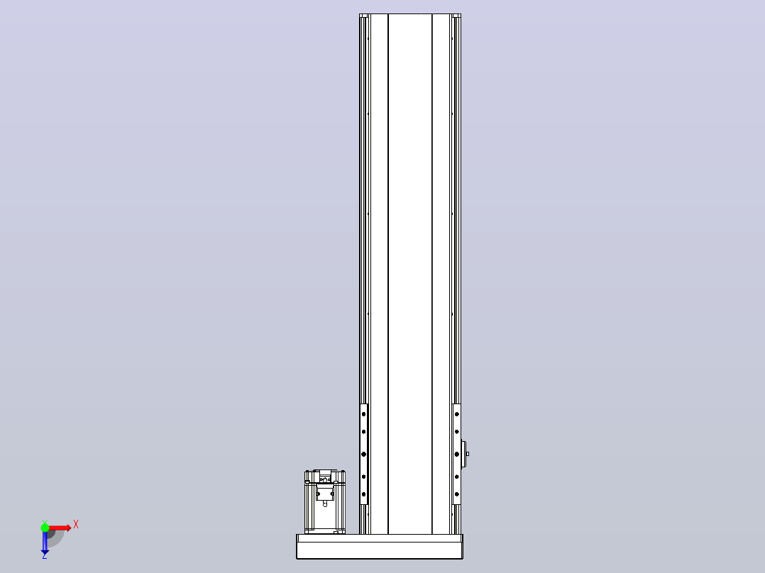 日规模组半封闭丝杆TPA-HNR-202D-2510C-L700-ML-Y-P75-N3俯视图