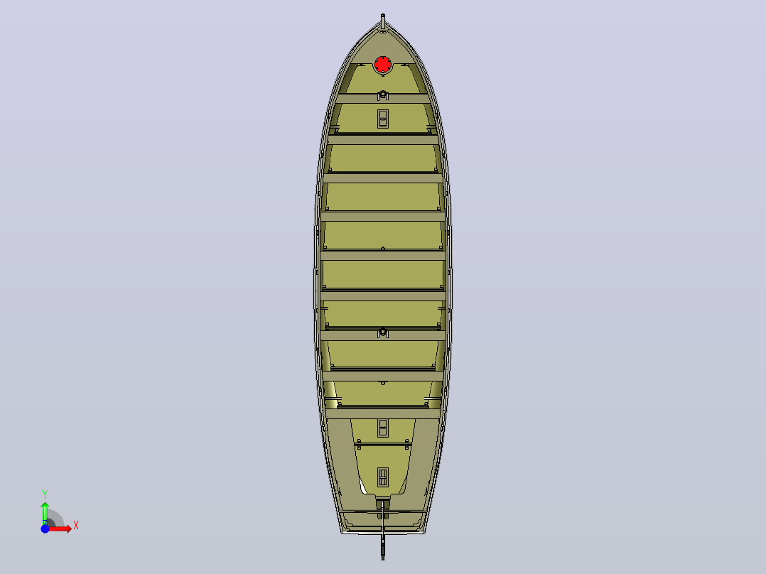 小型船模型2前视图