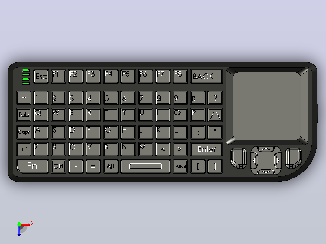 rii mini x1键盘详细11俯视图
