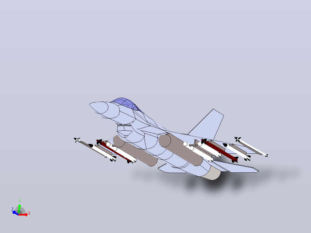 F-16战斗机猎鹰主视图