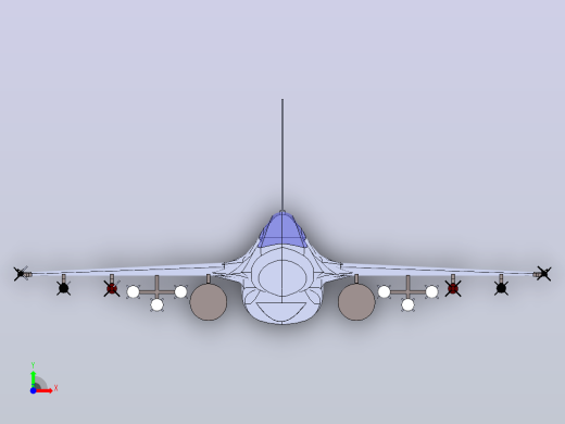 F-16战斗机猎鹰前视缩略图