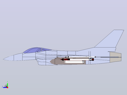F-16战斗机猎鹰右视缩略图