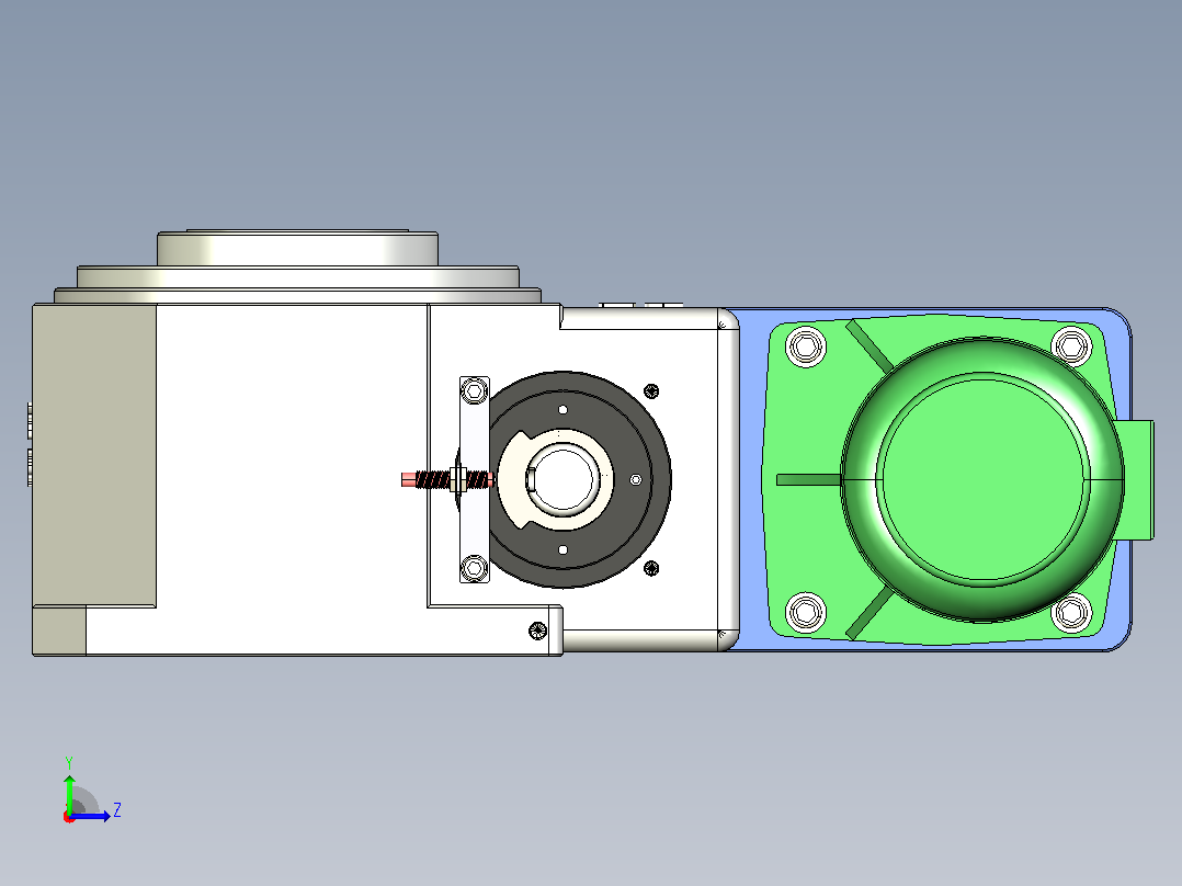 ER-RU180DT英锐凸轮分割器全套3D图档左视图