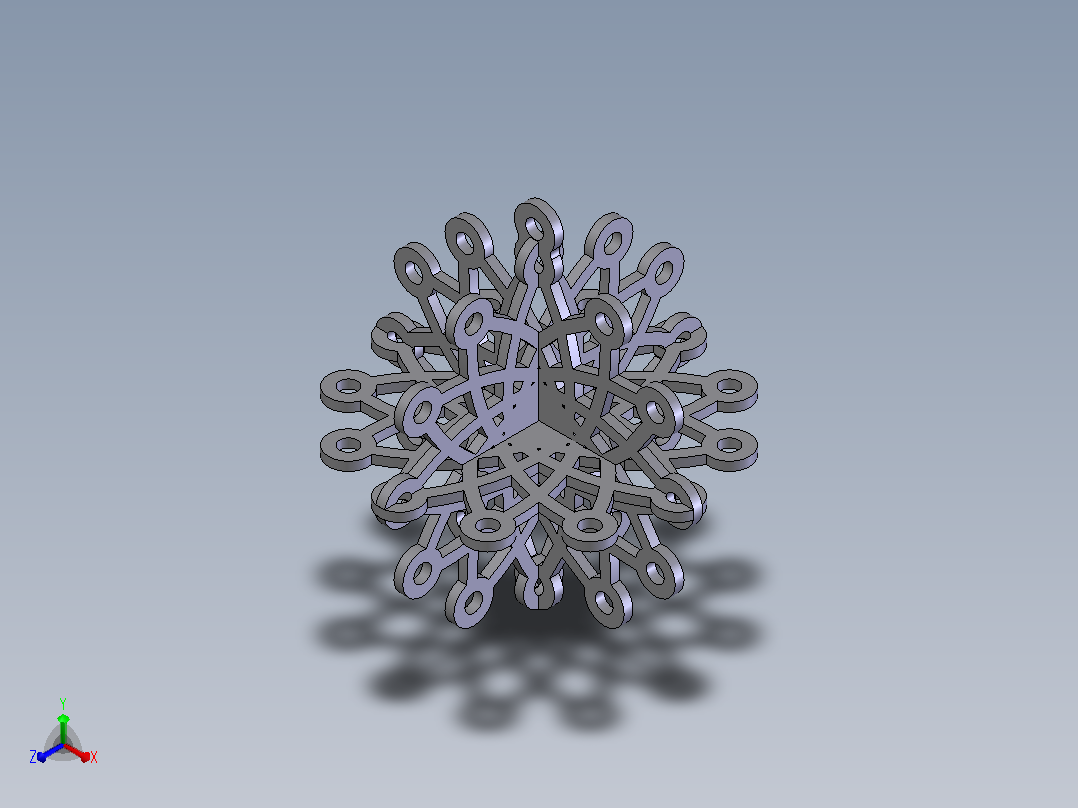 雪花3正等轴测图