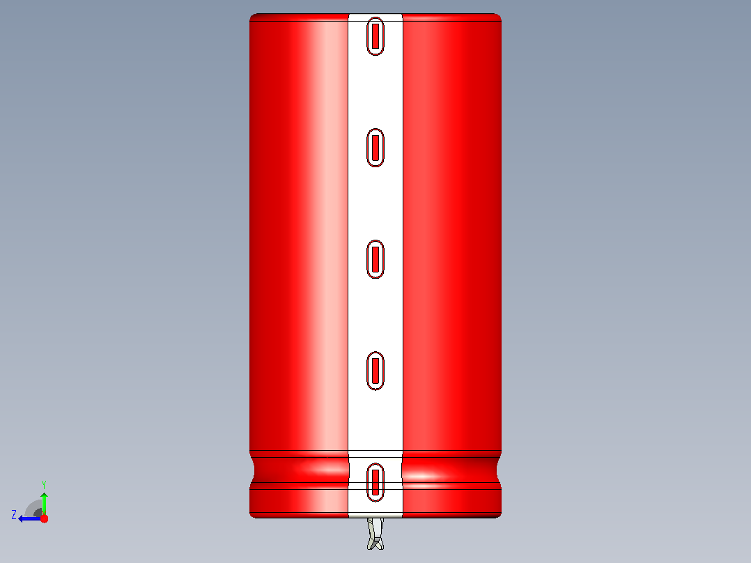 30 x60红白底片电解电容器右视图