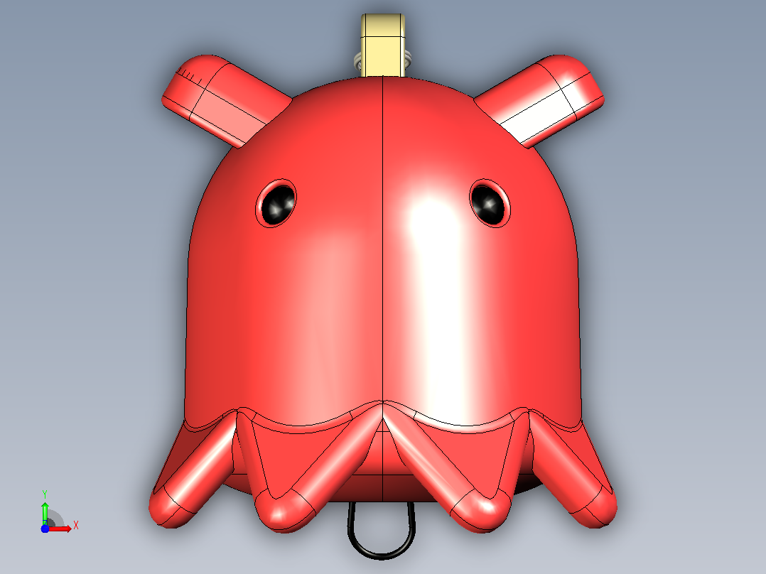 可爱的小玩具前视图