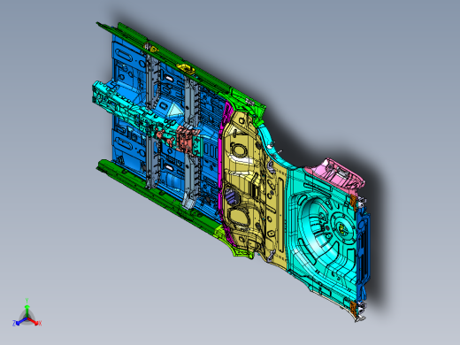 前后地板总成件