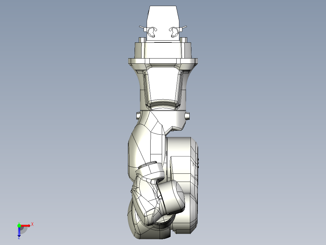 Kawasaki MC004 4kg机械臂模型3D图纸 STP格式俯视图
