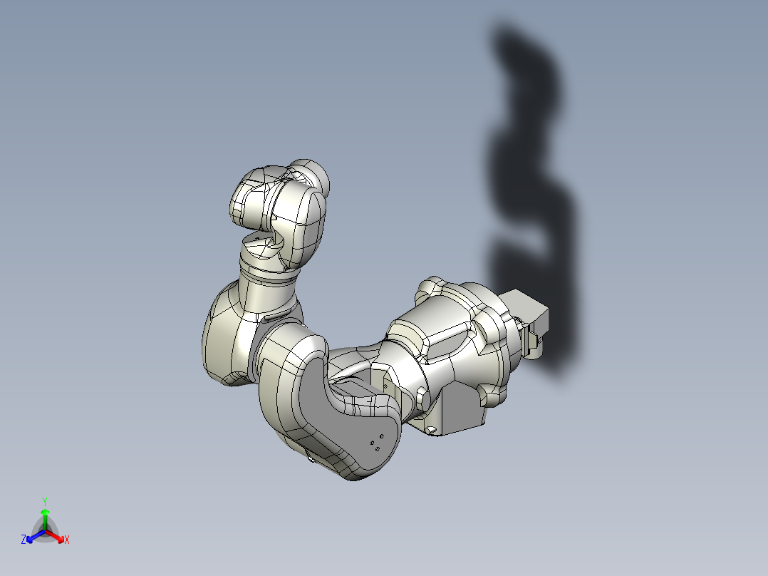 Kawasaki MC004 4kg机械臂模型3D图纸 STP格式正等轴测图
