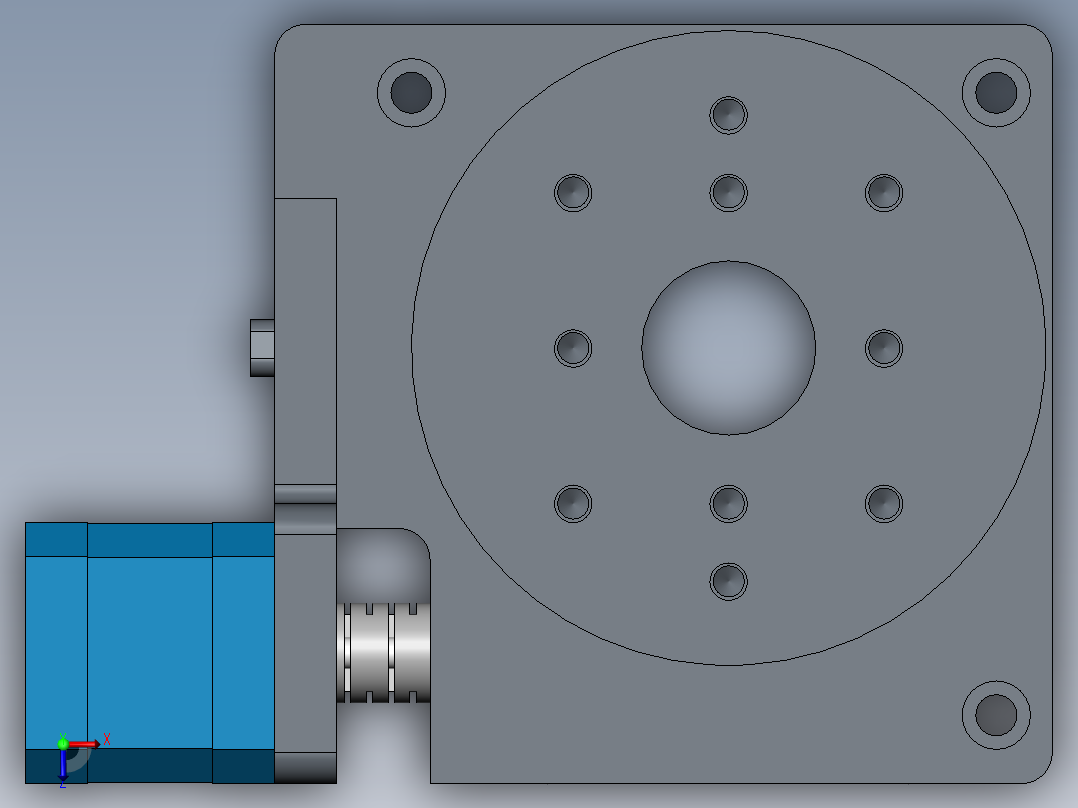 一维转台模型俯视图