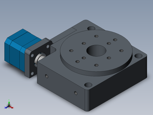 一维转台模型正等轴测缩略图