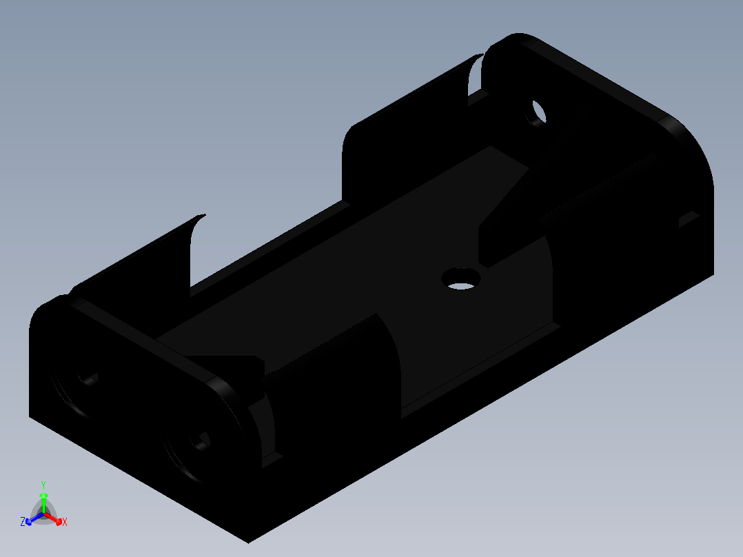 电池固定器设计图纸正等轴测图