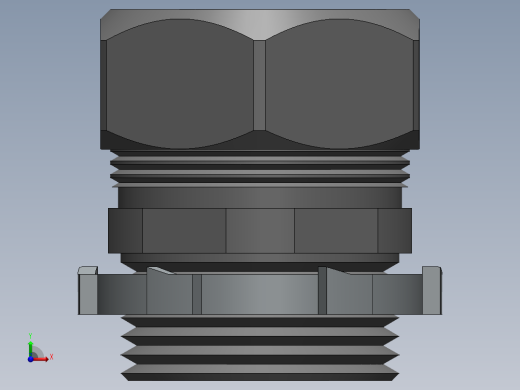 solidworks钢丝绳扣3D模型前视缩略图