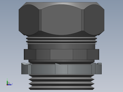 solidworks钢丝绳扣3D模型左视缩略图