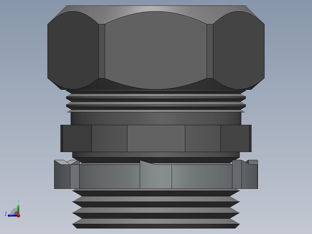 solidworks钢丝绳扣3D模型右视图