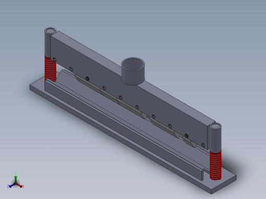 SOLIDWORKS 折弯机框正等轴测缩略图