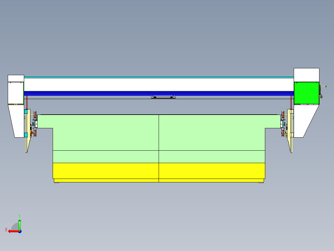 自动砂光机 3D模型后视图