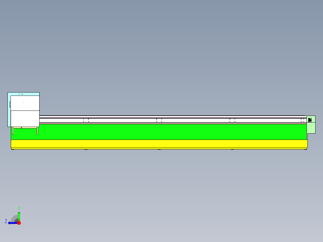 自动砂光机 3D模型右视图
