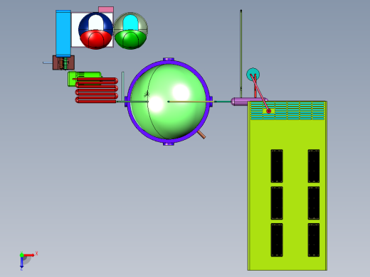 物料粉碎输送焚烧炉处理系统俯视缩略图