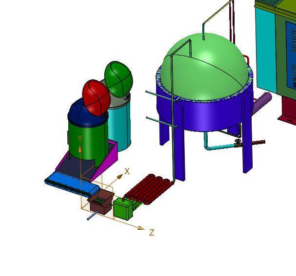 物料粉碎输送焚烧炉处理系统