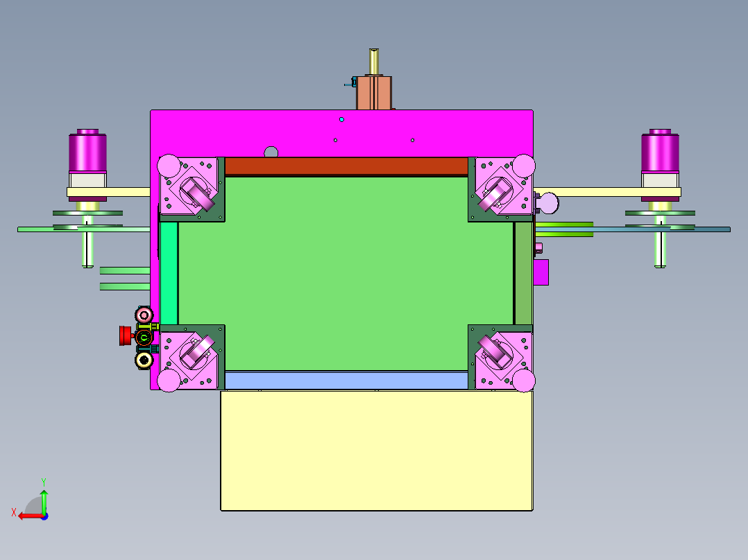一出二插鱼叉端子装配机后视图