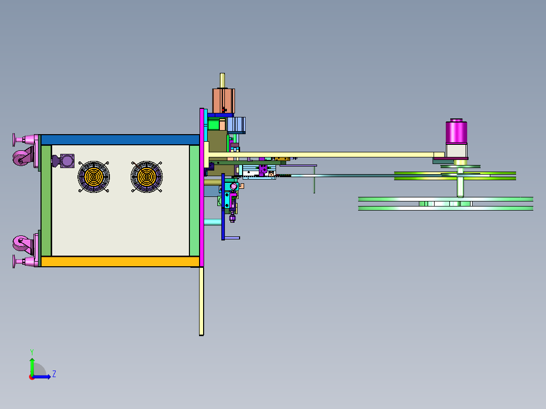 一出二插鱼叉端子装配机左视图
