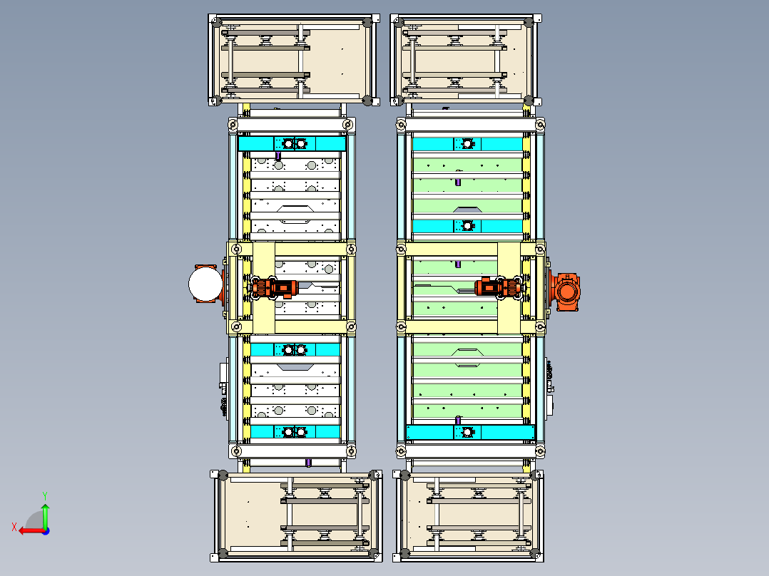 05-1重型辊筒输送循环线后视图