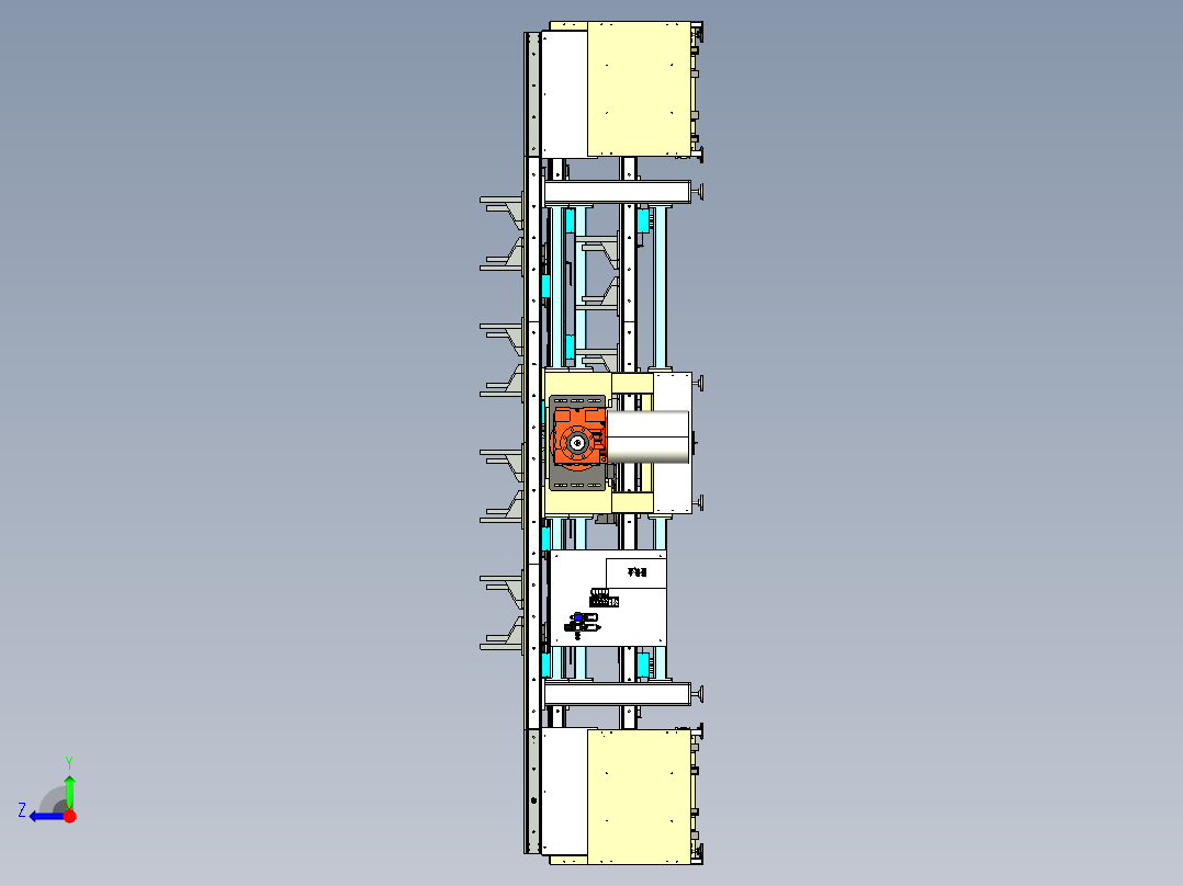 05-1重型辊筒输送循环线右视图