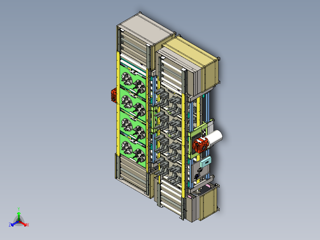 05-1重型辊筒输送循环线正等轴测图