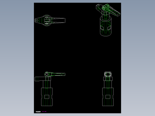 下壓夾具2331(D)-2D多系列多零件图纸模型