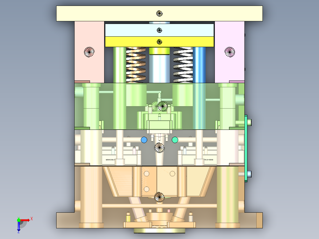 外螺纹堵头（两边滑块）俯视图