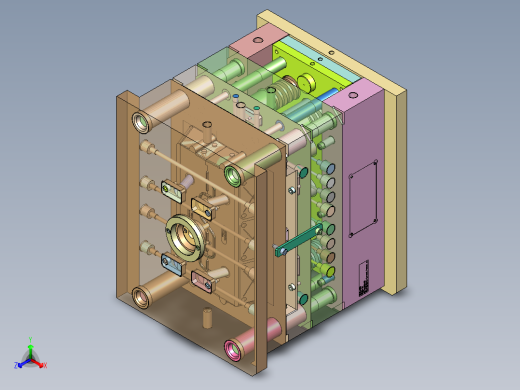 外螺纹堵头（两边滑块）正等轴测缩略图