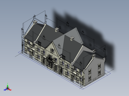 小镇房屋正等轴测缩略图