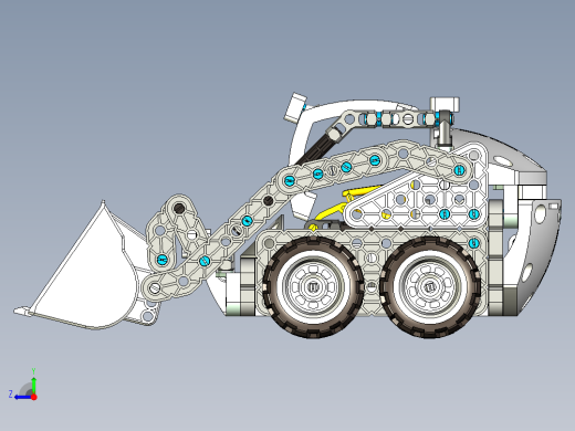 滑移装载机拼装模型 UG STP右视缩略图