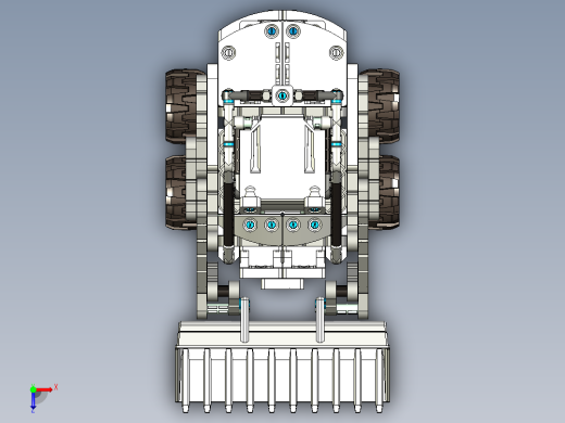 滑移装载机拼装模型 UG STP俯视缩略图