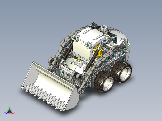 滑移装载机拼装模型 UG STP正等轴测缩略图