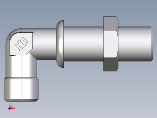 卡套式工业通用硬管接头EO_Bulkhead_elbow_WSV06SOMD71前视缩略图