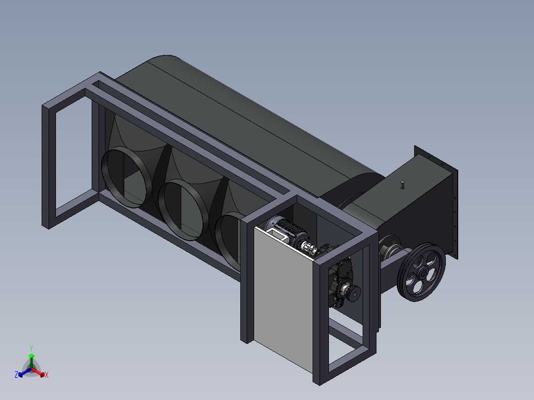 垃圾分拣装置结构设计-分选设备【三维SW模型】【含9张CAD图纸】正等轴测图